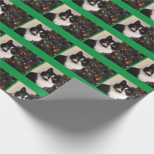 Tuxedo-Katze Geschenkpapier (Ecke)