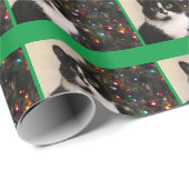 Tuxedo-Katze Geschenkpapier (Rolleneckpunkt)