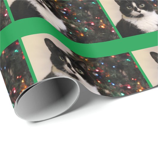 Tuxedo-Katze Geschenkpapier (Rolleneckpunkt)