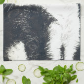 Tuxedo-Katze Geschirrtuch (Gefaltet)