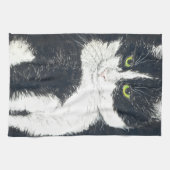 Tuxedo-Katze Geschirrtuch (Horizontal)