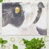 Tuxedo-Katze Geschirrtuch (Gefaltet)