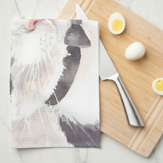 Tuxedo-Katze Geschirrtuch (Viertel Falte)