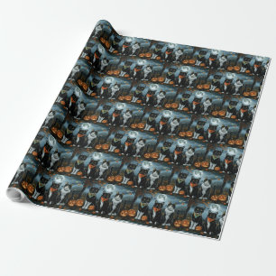 Tuxedo-Katze Halloween Gruselig Geschenkpapier