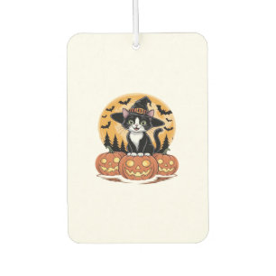 Tuxedo-Katze Halloween Hexe Süße Kürbisse Essentia Autolufterfrischer