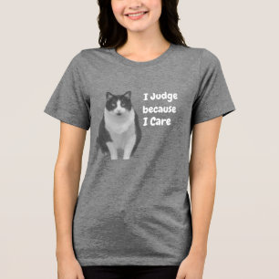 Tuxedo-Katze ich urteile Tri-Blend Shirt