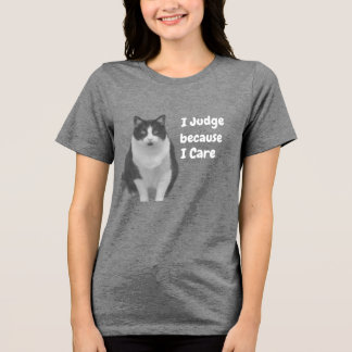 Tuxedo-Katze ich urteile Tri-Blend Shirt