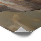 Tuxedo Katze im Garten Poster (Ecke)