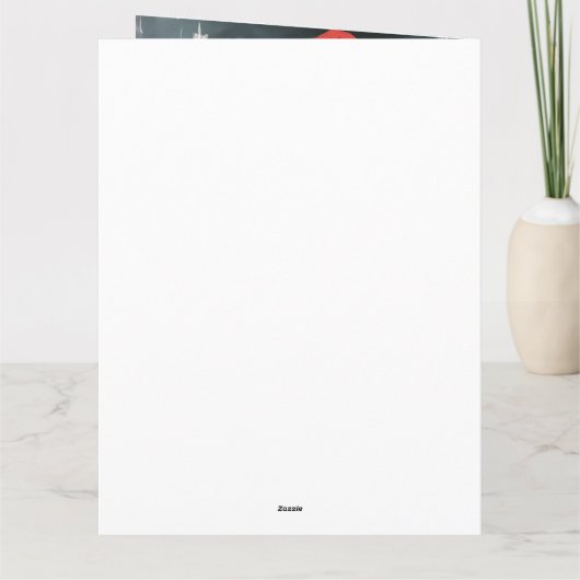 Tuxedo Katze im Schnee Weihnachten Karte (Rückseite)