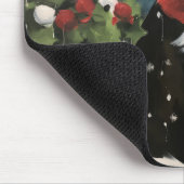 Tuxedo Katze im Schnee Weihnachten Mousepad (Ecke)