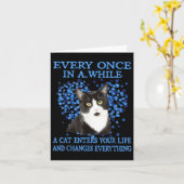 Tuxedo Katze immer und immer, wenn eine Katze in I Karte (Gelbe Blume)