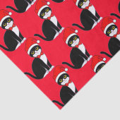 Tuxedo Katze in Bowtie: zu Weihnachten Seidenpapier (Detail)