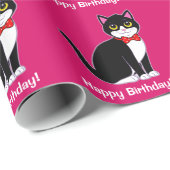 Tuxedo-Katze in der Bogen-Krawatte: Alles Gute zum Geschenkpapier (Rolleneckpunkt)