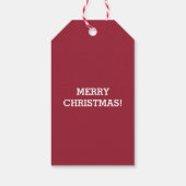 Tuxedo-Katze in einem Stripten Strumpf Geschenktas Geschenkanhänger (Rückseite)