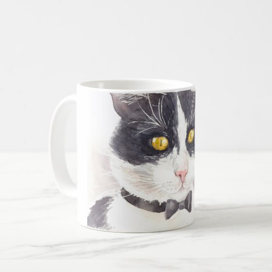 Tuxedo-Katze Kaffeetasse (Vorderseite Links)