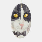 Tuxedo-Katze Keramik Ornament (Rechts)