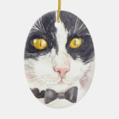 Tuxedo-Katze Keramik Ornament (Vorne)