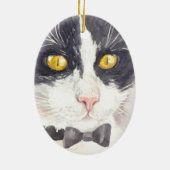 Tuxedo-Katze Keramik Ornament (Hinten)