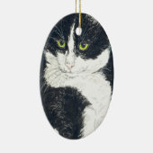 Tuxedo-Katze Keramik Ornament (Rechts)