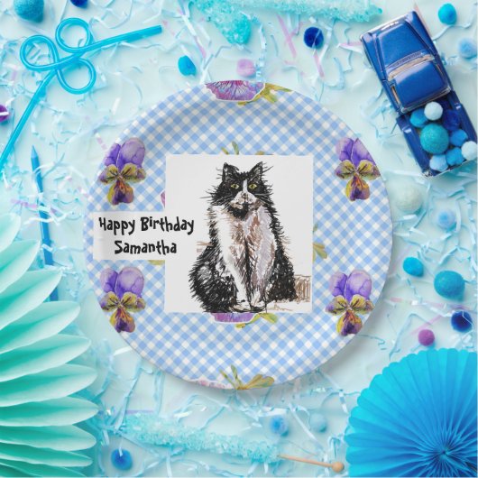 Tuxedo Katze Liebe Girls Pappteller (Party)