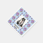 Tuxedo Katze Liebe Girls Serviette (Ecke)