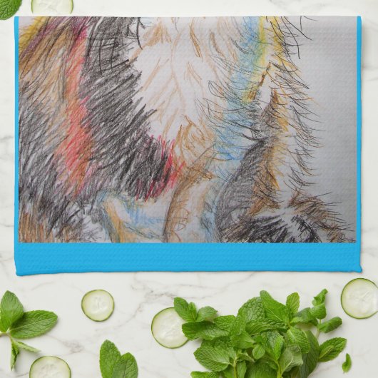 Tuxedo Katze Liebe Sie Frauen Kunst, Dichtung und Geschirrtuch (Gefaltet)