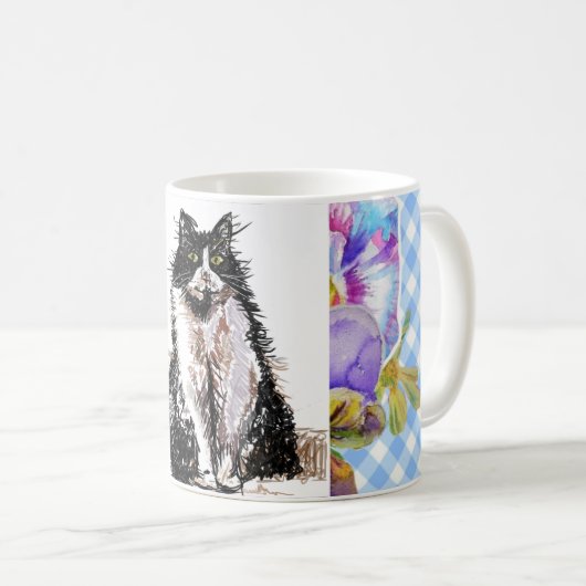 Tuxedo Katze Liebe Sie Schwarz und Weiß Katzen Mag Kaffeetasse (VorderseiteRechts)