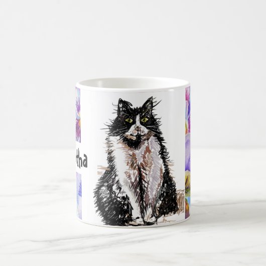 Tuxedo Katze Liebe Sie Schwarz und Weiß Katzen Mag Kaffeetasse (Mittel)