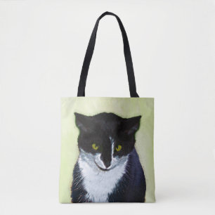 Tuxedo-Katze Malerei - Süße originelle Katzenkunst Tasche