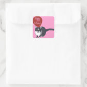 Tuxedo Katze mit Balloon Happy Birthday Stickers (Tasche)