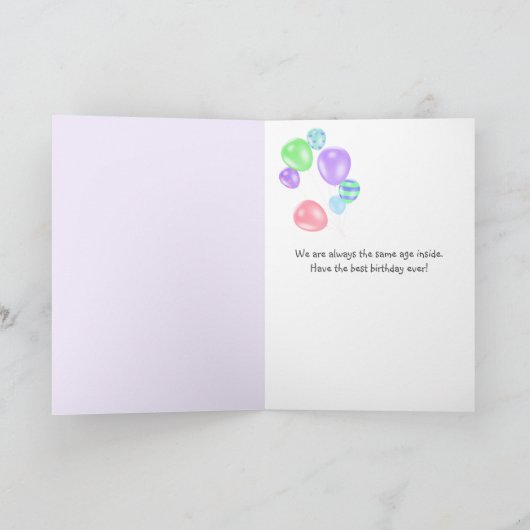 Tuxedo Katze mit Birthday Balloon Card Karte (Innenseite)