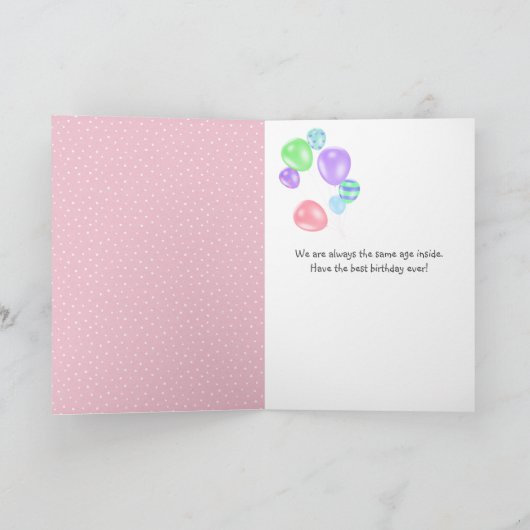 Tuxedo Katze mit Birthday Balloon Card Karte (Innenseite)