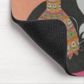 Tuxedo Katze mit Lilies Mousepad (Ecke)