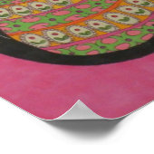 Tuxedo Katze mit Lilies Poster (Ecke)