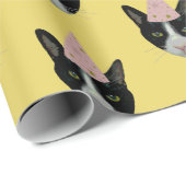 Tuxedo-Katze mit Party-Hut Geschenkpapier (Rolleneckpunkt)