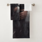 Tuxedo Katze mit Weihnachtsmann Weihnachten Badhandtuch Set (Insitu)