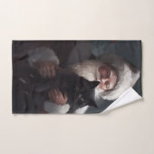 Tuxedo Katze mit Weihnachtsmann Weihnachten Badhandtuch Set (Handtuch)