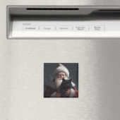 Tuxedo Katze mit Weihnachtsmann Weihnachten Magnet (In Situ (Geschirrspüler))