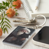 Tuxedo Katze mit Weihnachtsmann Weihnachten Schlüsselanhänger (Vorderseite rechts)