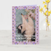 Tuxedo Katze Niedlich I Liebe You Toboans Card Karte (Gelbe Blume)