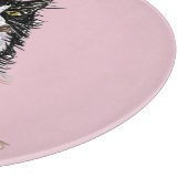 Tuxedo Katze Niedlich Katzen Schwarz-weiß Pastell  Schneidebrett (Ecke)