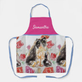 Tuxedo Katze Niedlich Katzen Schwarz-weiße Schürze (Vorderseite)