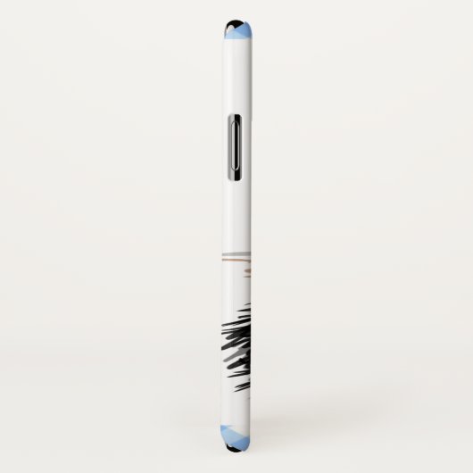 Tuxedo Katze Niedlich Zeichnend Schwarze und Weiße Case-Mate iPhone Hülle (Hinten/Rechts)