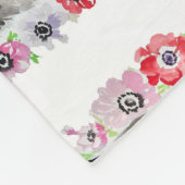 Tuxedo Katze Niedliche Hübsche Blume Katzen Wasser Fleecedecke (Ecke)