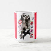 Tuxedo Katze Niedliche Hübsche Blume Katzen Wasser Kaffeetasse (Mittel)