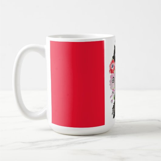 Tuxedo Katze Niedliche Hübsche Blume Katzen Wasser Kaffeetasse (Links)