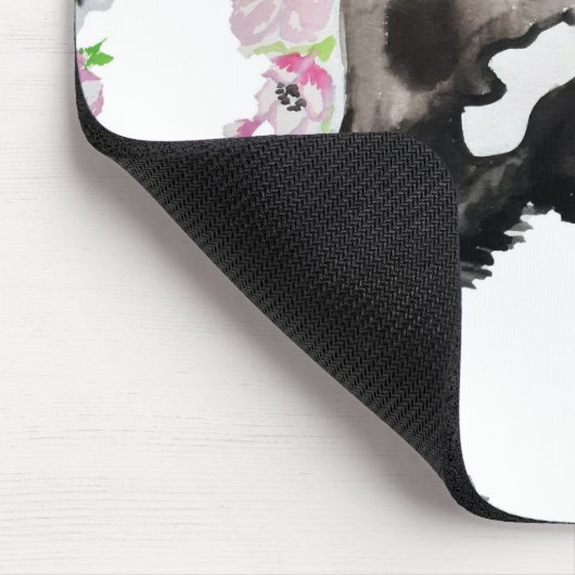Tuxedo Katze Niedliche Hübsche Blume Katzen Wasser Mousepad (Ecke)