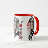 Tuxedo Katze Niedliche Hübsche Blume Katzen Wasser Tasse (VorderseiteRechts)