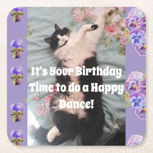 Tuxedo-Katze Niedliche Lustige Katzen Alles Gute Z Rechteckiger Pappuntersetzer