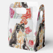Tuxedo Katze Niedliche Rose Blume Katzen Girls Ros Geschenkschachtel (Geöffnet)